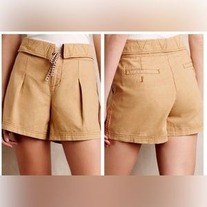 HEI HEI Linen fold top shorts
